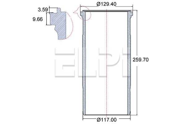 Camasa cilindru LP180 3407 ELPI